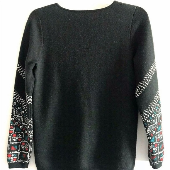 J.Crew | Sweater Womens Size Small Green Wool Long Sleeve Knotted Scarf Top - Picture 3 of 11